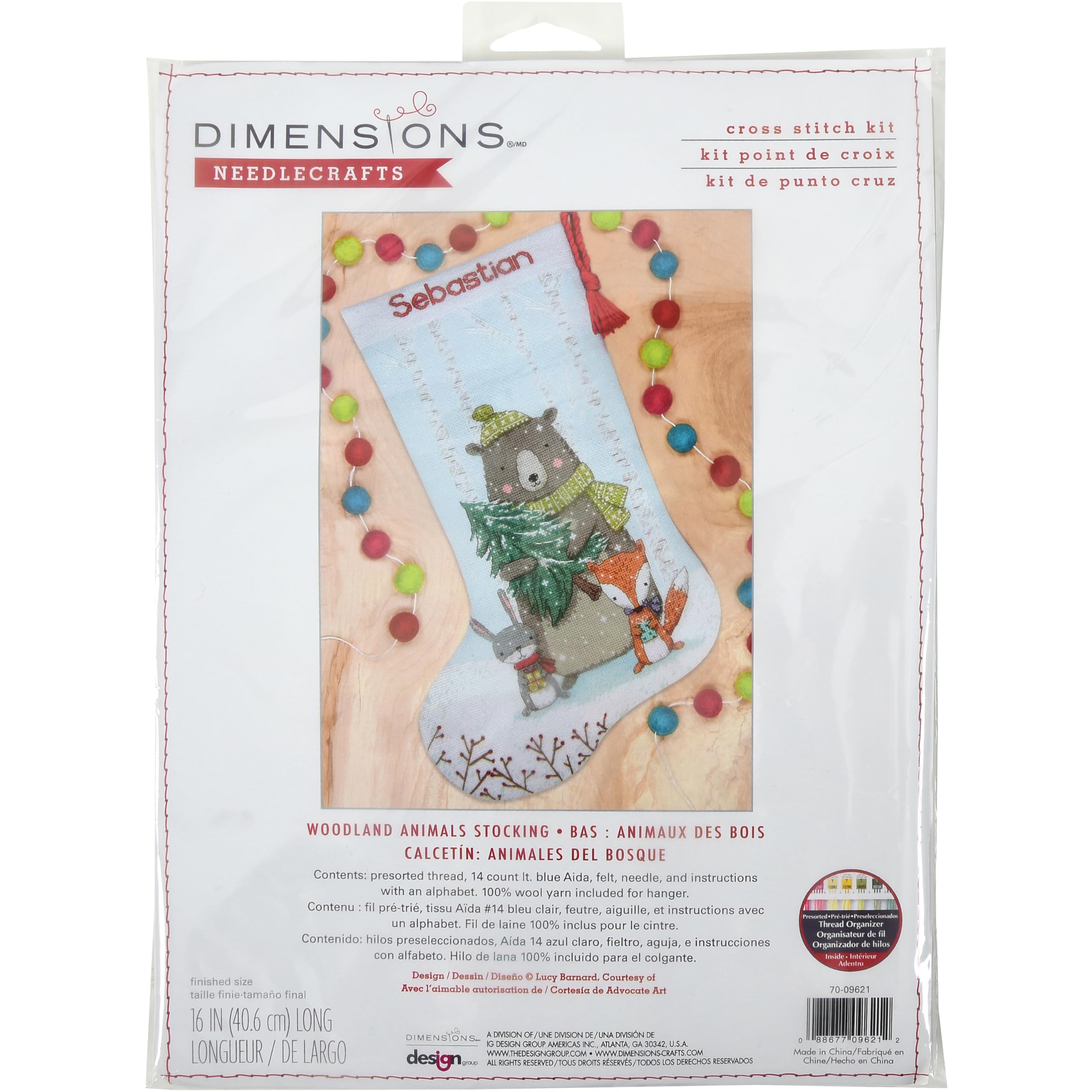 Dimensions Counted Cross Stitch Kit Woodland Animal STKG 40.6cm