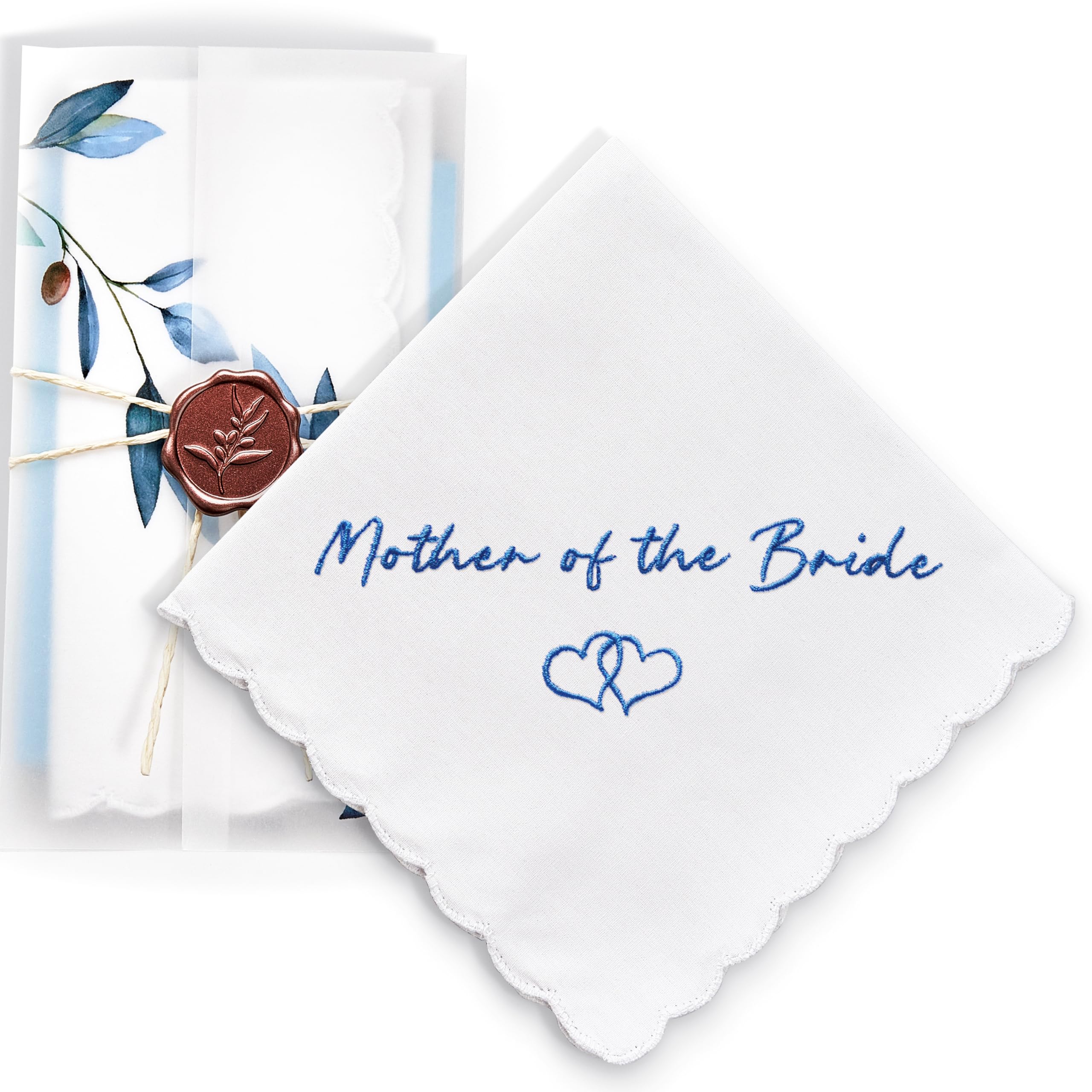 Wedding Handkerchief, Something Blue for Bride, Mother of the Bride Gifts