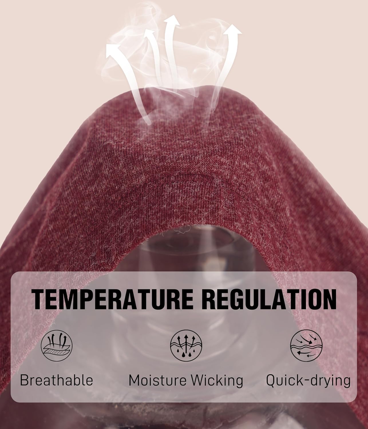 Merino Wool Boxer Briefs for Women,Breathable Wooly Boyshorts Underwear Moisture Wicking Boxershorts for Ladies - Image 4