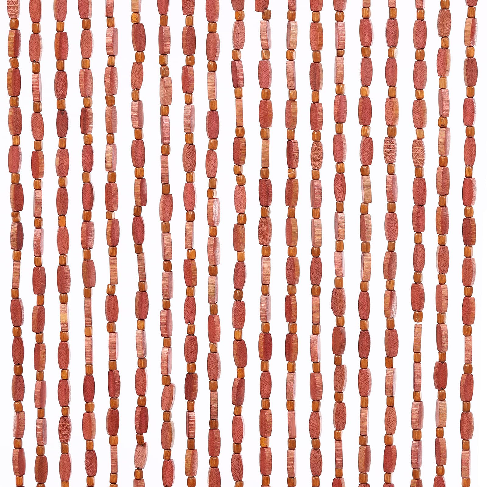 Türvorhang mit Bambusperlen, natürlicher Dekovorhang für Eingangstüren, Wohnzimmer, Schlafzimmer, 90 x 200 cm, 52 Linien (Kaffee)