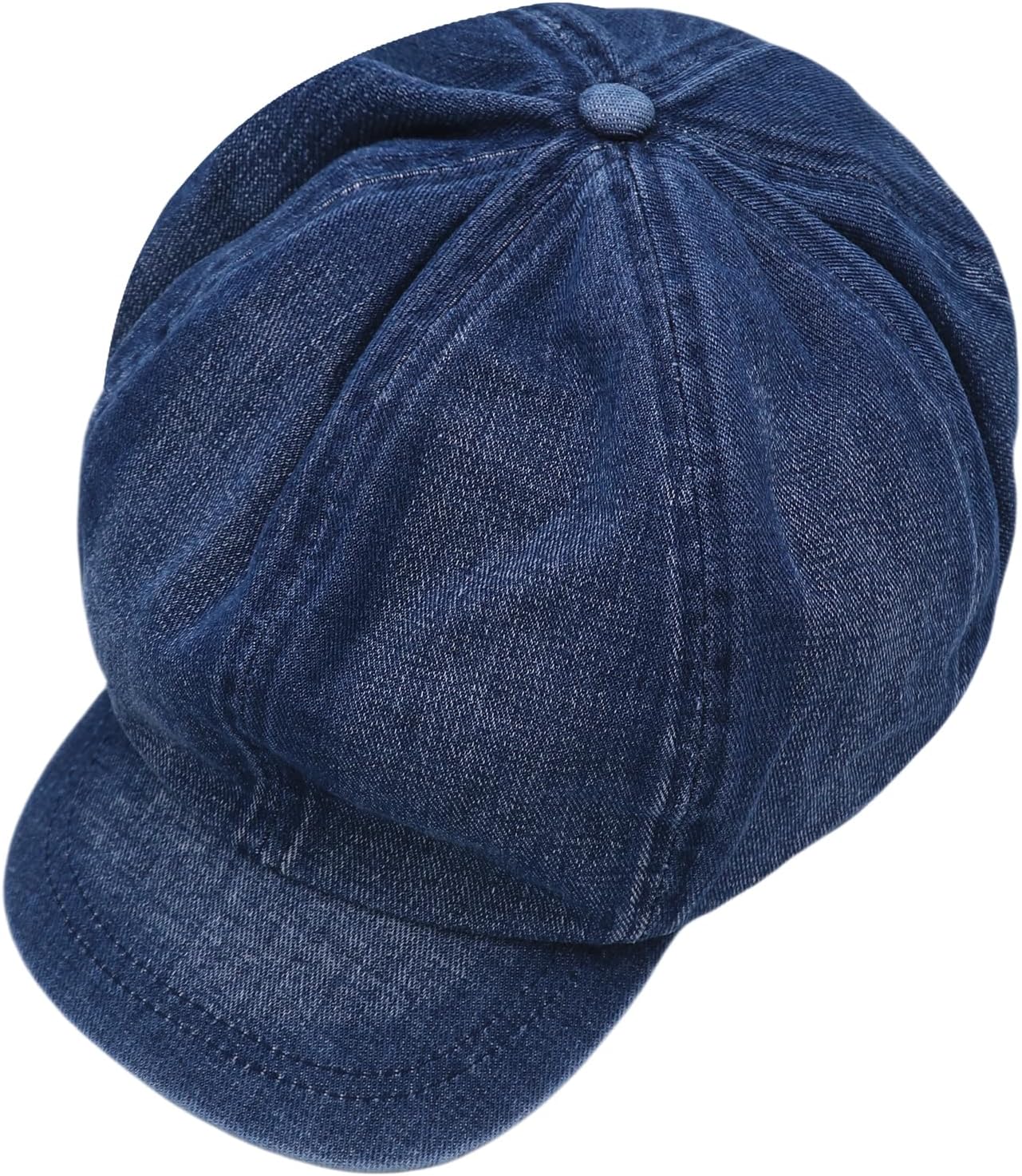 Women Girls Fashion Denim Visor Beret Hat Summer Slouchy Newsboy Painter Cap Octagonal Artist Sun Hat