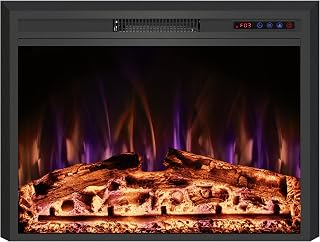 28" Width Electric Fireplace Inserts with Adjustable Flame Colors, Fireplace Heater with Touch Screen & Remote Control, Recessed in Wall, 750/1500W, Timer
