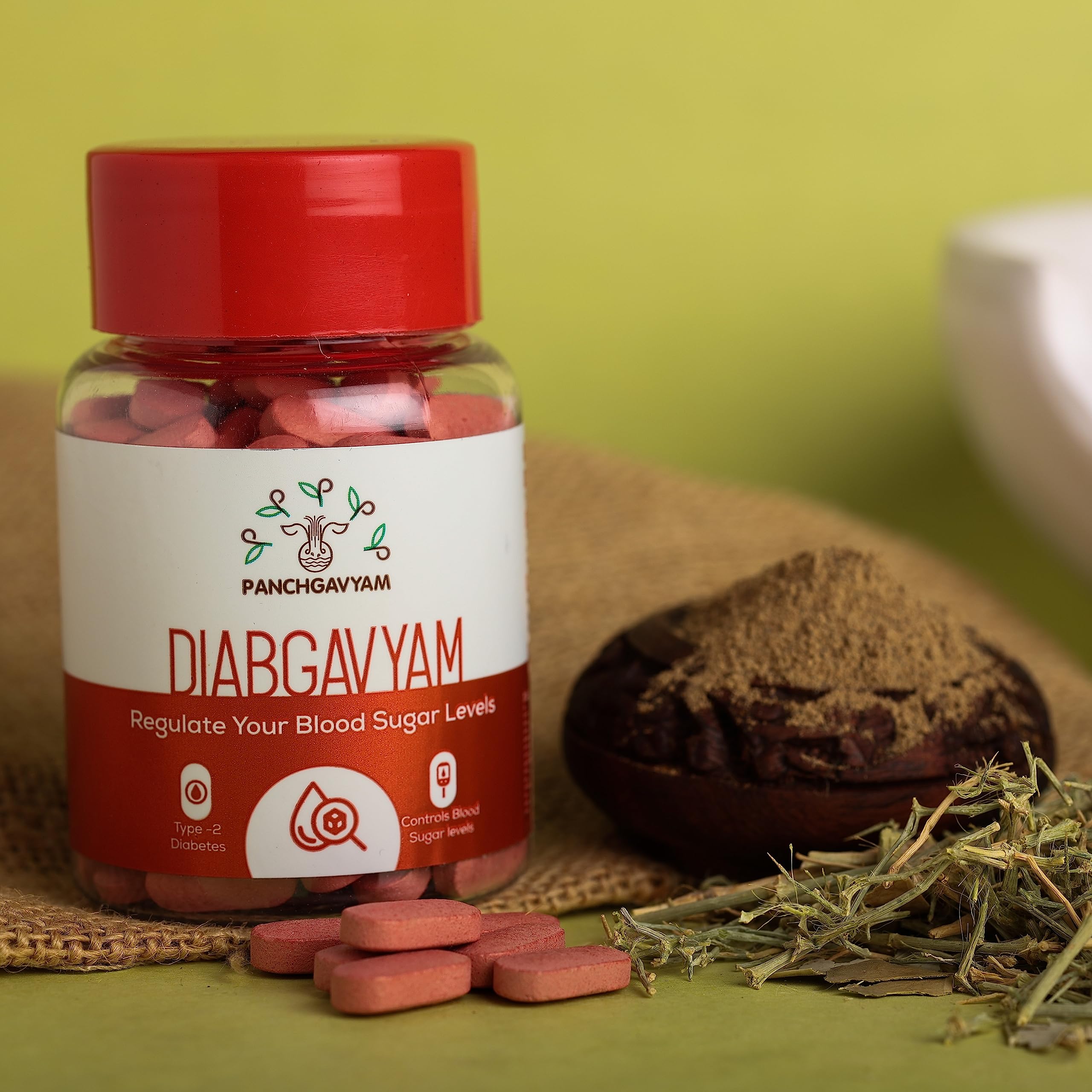 DiabGavyam Tablets | FDA Approved | Controls & Ensure Diabetes Care | Helps to control Blood Sugar Levels| Blood Sugar Control Tablets | Promotes Healthy Glucose Metabolism | 100% Ayurvedic tablets with powerful herbs | Type - 2 Diabetes | Manage Diabetes and Control Blood Glucose Level(60 Tablets)