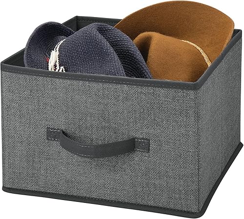 Miniatura 8 de mDesign Contenedor de tela para organizador de cubos, cubo de almacenamiento plegable de tela, organizador de almacenamiento plegable para armario,
