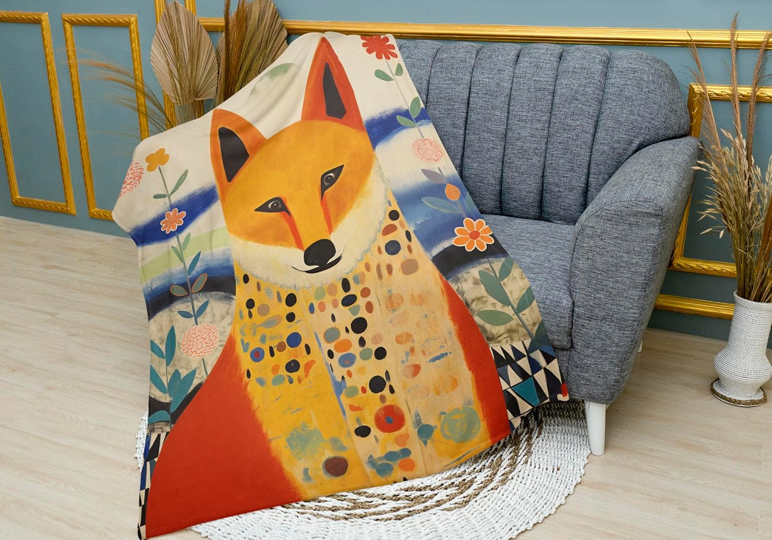 Finnish Spitz Dog Gifts for Men Blanket Gift Cute Blanket Large Throw Blanket 60" x 80"