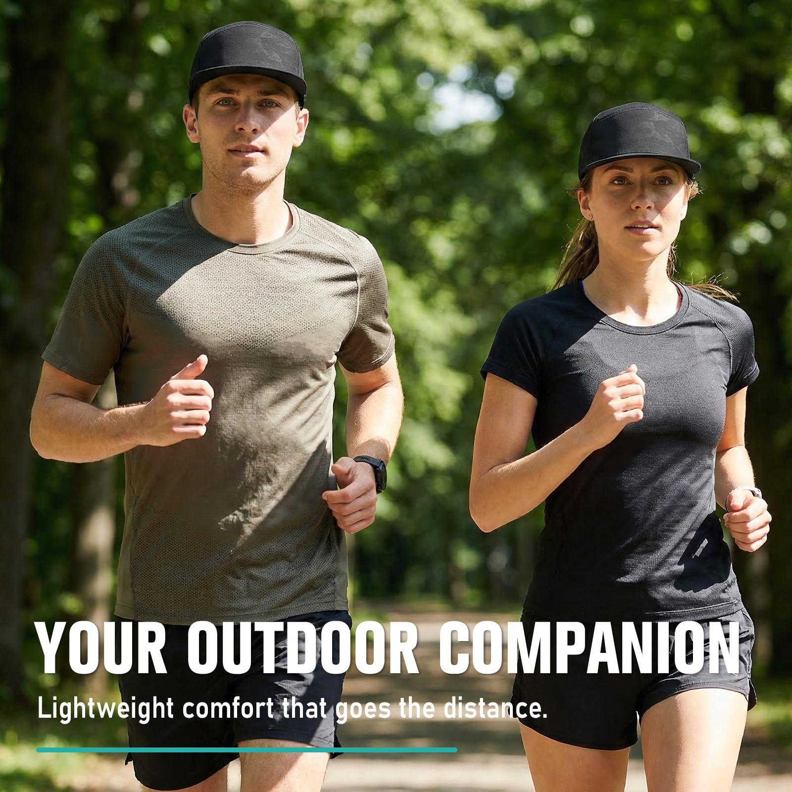 AOPREL Casquette de Baseball à Bord Plat pour Homme - Réglable - Résistante à l'eau - Perforée au Laser - pour la Course, Le Golf, l'entraînement, la Gym et l'extérieur