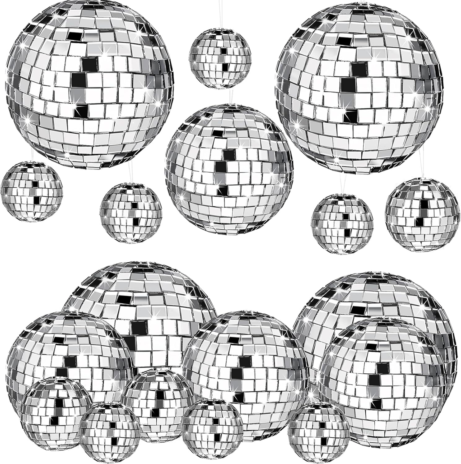 10pcs Disco Ball, Disco Ball Decor, Disco Party Decorations 72s Themed