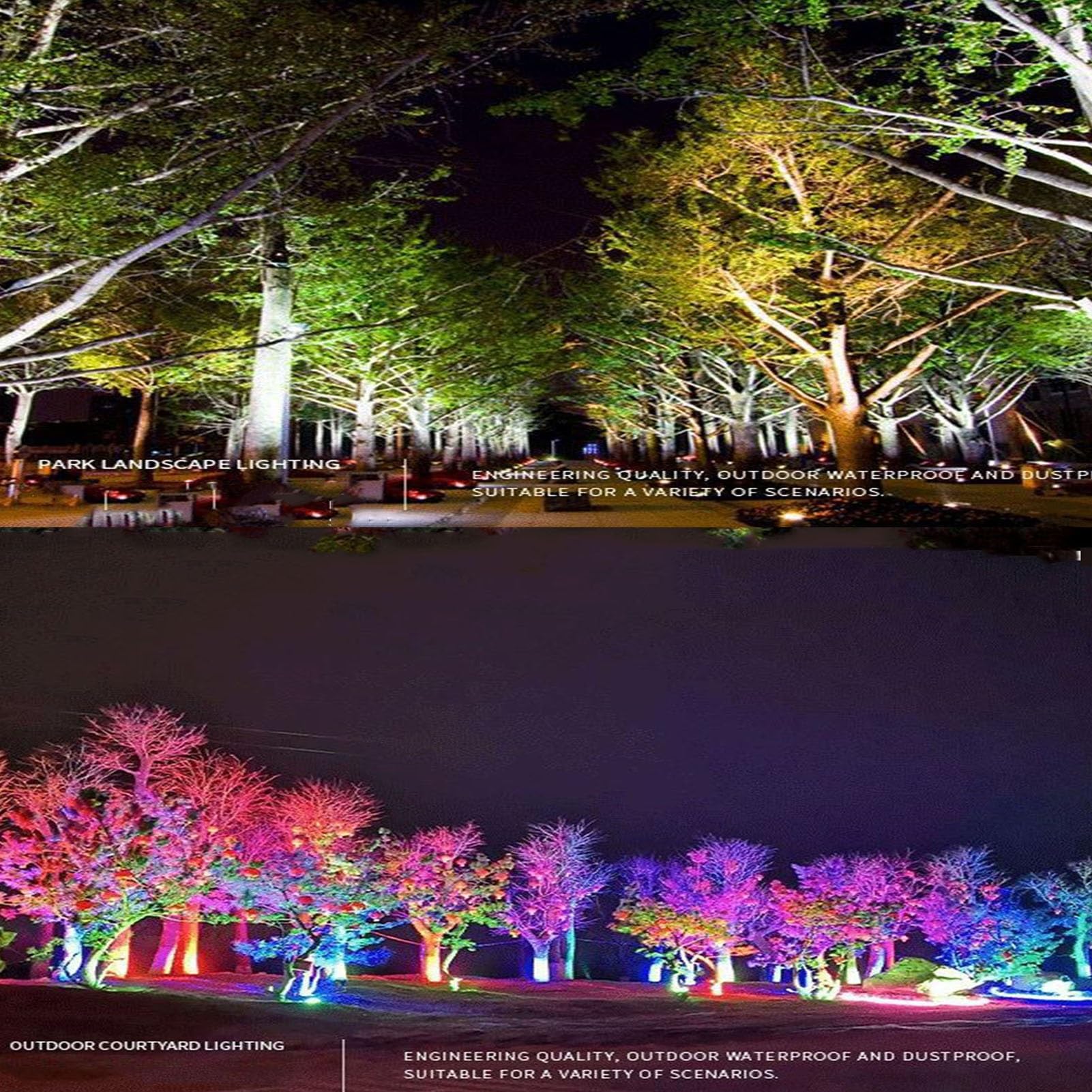reflektor, Oświetlenie robocze LED zewnętrzne IP66 wodoodporne, bezpieczne, do ogrodów, trawników, dziedzińców i placów(White Light,6W-A)