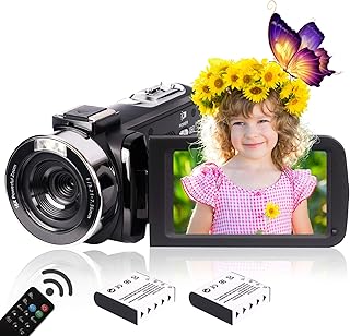 Heegomn 2.7K HD Digital Camcorder for Teenagers/Students/Children, 2688x1520P Video Camera Beginner for YouTube Vlogging