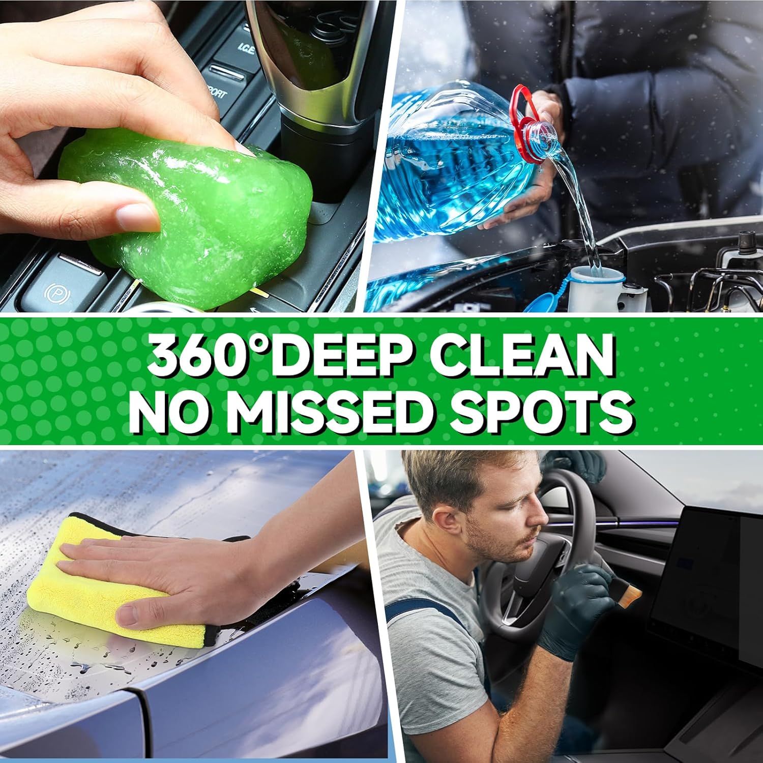 11Pcs Customized for Tesla Interior Cleaning Kit | Tesla Seat Cleaner, Tire Shine, Screen Cleaner, Oil Film Cleaner, Tire Stone Cleaning Tool | Tesla Model 3 Y X S Accessories 2025-2019 - Image 7