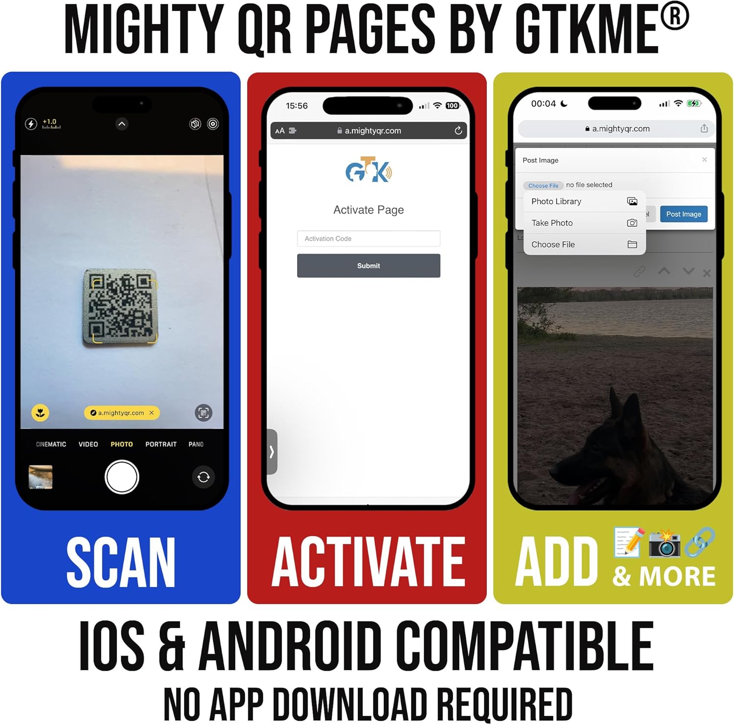 Gravestone QR Code Plaque With Memorial Page For Photos, & More. by GTKME (2x2", Laser Etched, Gold Metallic)