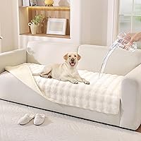 Vista 8 de Funda impermeable para cama de perro, funda antideslizante para sofá lavable para perros, funda protectora de piel sintética para sofá de mascotas