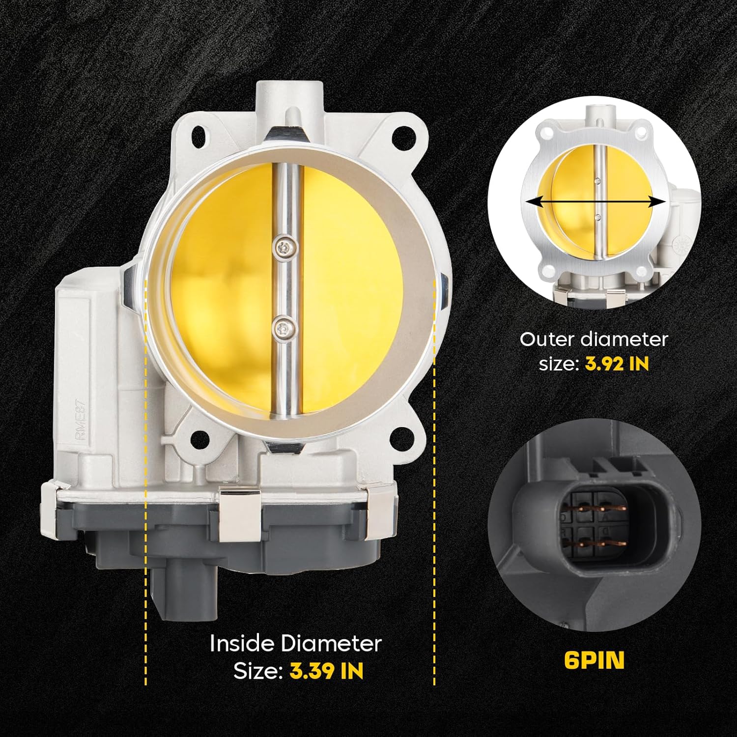 Electric Throttle Body Fit for Chevy Avalanche 2009-2013 5.3L, for Express 2009-2015 5.3L, for Silverado 2009-2015 5.3L, Fit for Cadillac Escalade 2009-2014 6.2L, Fit for GMC Savana 2009-2015 5.3L - Image 7