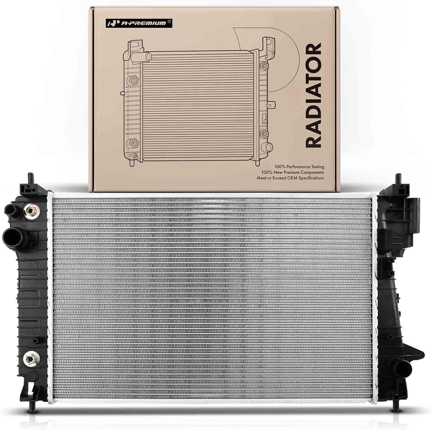 A-Premium Engine Coolant Radiator Assembly with Transmission Oil Cooler Compatible with Chevrolet Sonic 2012-2020, L4 1.4L, Automatic Transmission