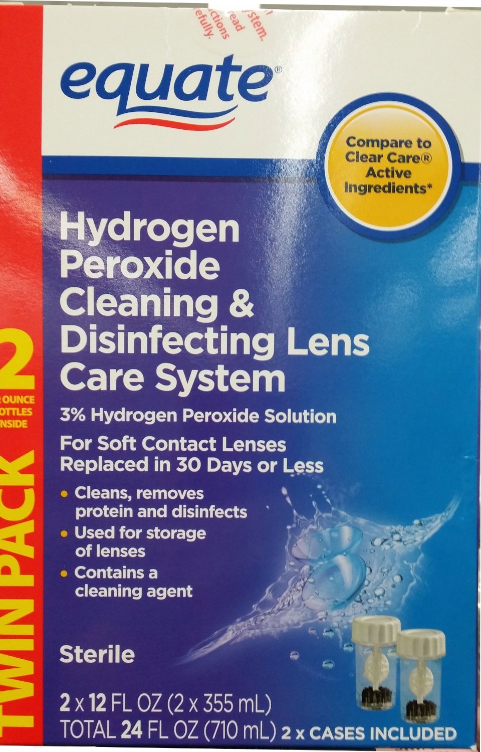 Buy Equate Hydrogen Peroxide Cleaning & Disinfecting Lens Care System