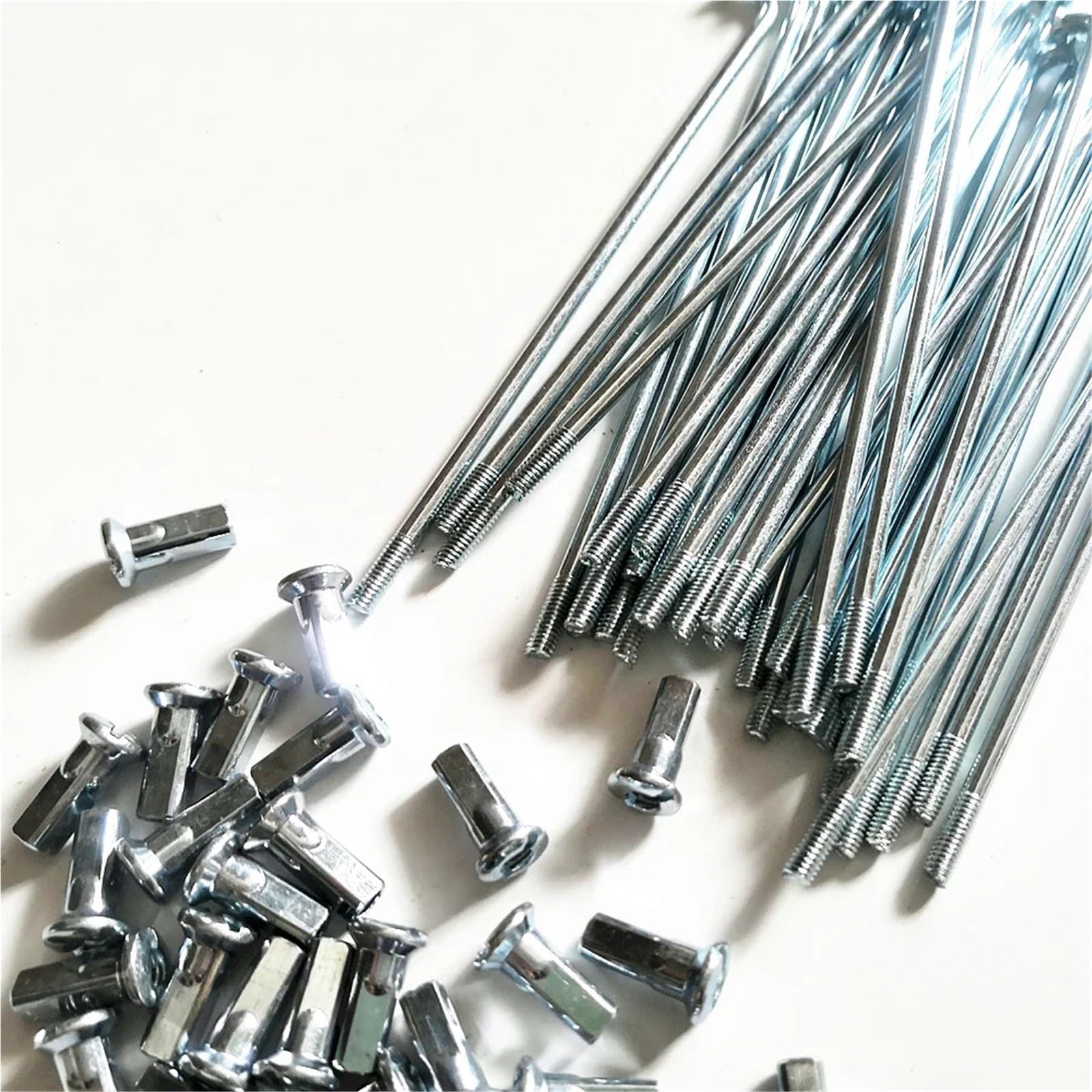 36 szt./partia 10G szprycha do roweru elektrycznego, srebrna, średnica 3 mm, 160-200 mm, stal #45, z sutkami, do naprawy kół do roweru elektrycznego, roweru górskiego, 175 mm