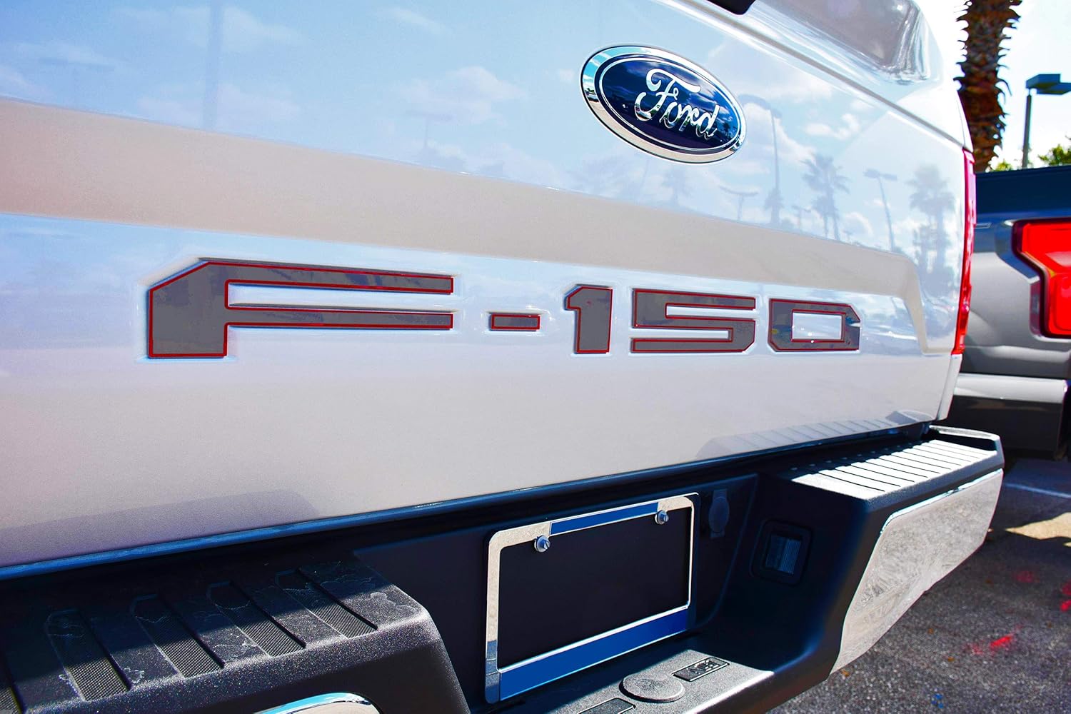 Eurosport Daytona- Compatible with 2018-2020 Ford F150, Rear Bumper Letters (USA Flag- Full Color)