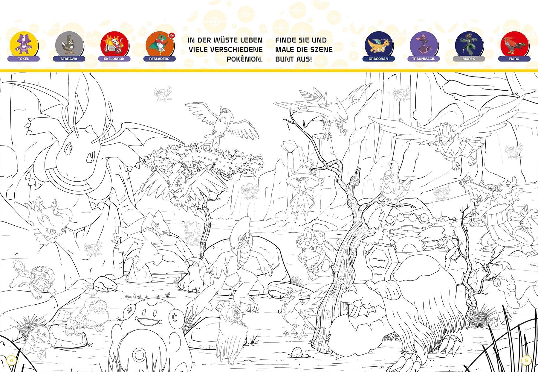 Pokémon: Das verrückte Wimmelmalbuch - Entdecke Paldea!: Activitybuch mit 40 Stickern
