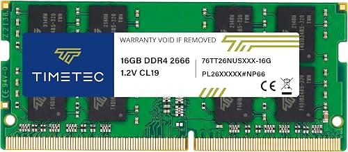 Timetec 16GB DDR4 2666MHz (PC4-2666V) PC4-21300 SODIMM Laptop RAM – 260-Pin 1.2V CL19 Non-ECC Unbuffered Memory Module for Laptop, Notebook, Mini PC, All-in-One - 3