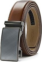 CHAOREN Men's Belts - Men's Leather Belt without Holes - Fits Anywhere