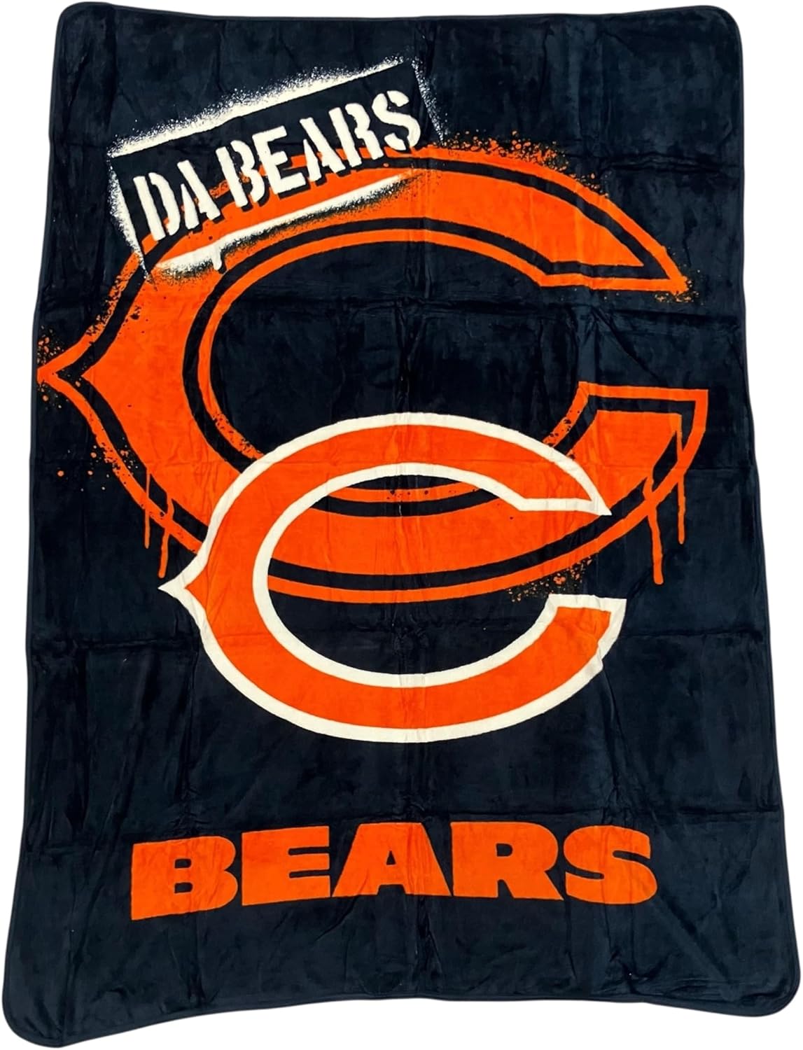 Northwest The Company NFL Double Sided Design Plush Raschel Throw Blanket, 60"x80" (Chicago Bears)