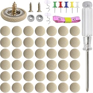 80 Set Car Roof Headliner Repair Kit, 402 Pcs Rivets Repair Button,Auto Roof Snap Rivets Retainer for Interior Ceiling Cloth Fixing Repair Buckle with Installation Tool and Fit All Cars (Beige Grid)