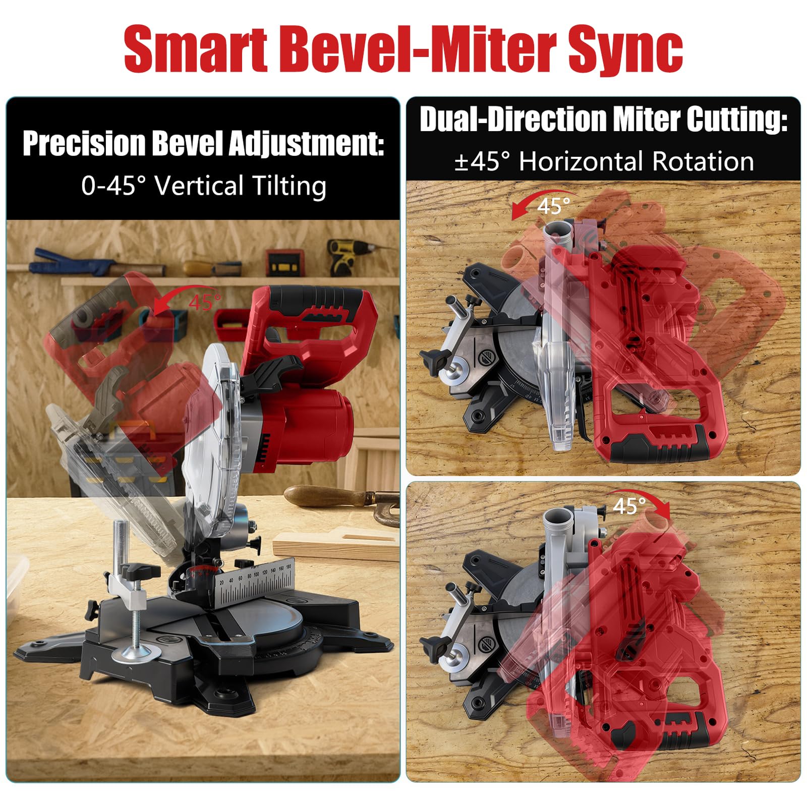 Milwaukee 18V Scie à Onglet Radiale sans Fil 210mm Tête inclinable 45° Sac à poussière Bois Plastique Métal