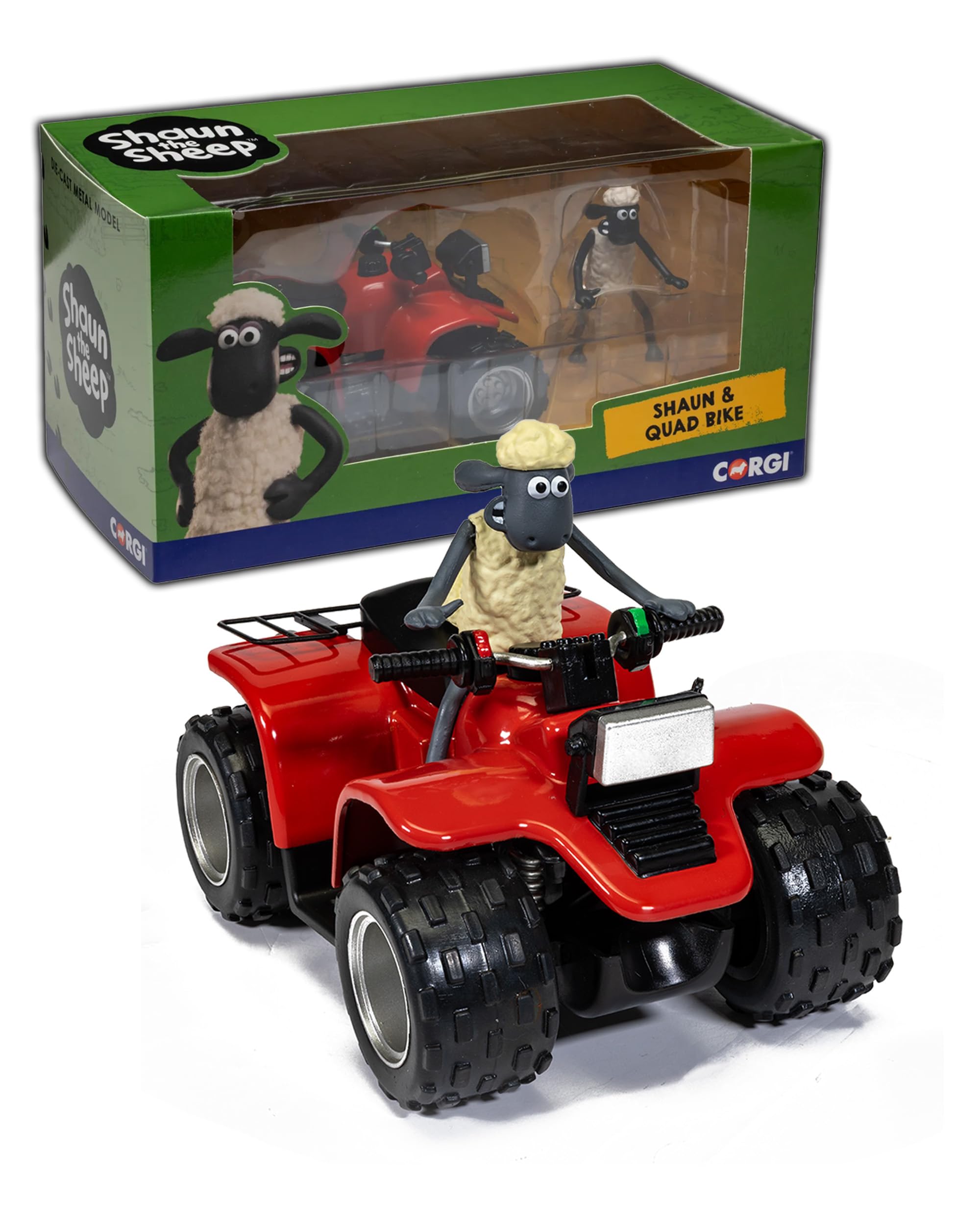 Corgi CC81001 Shaun the Sheep - Shaun Quad Bike Die-cast Model for adults, 14+ years, collectors