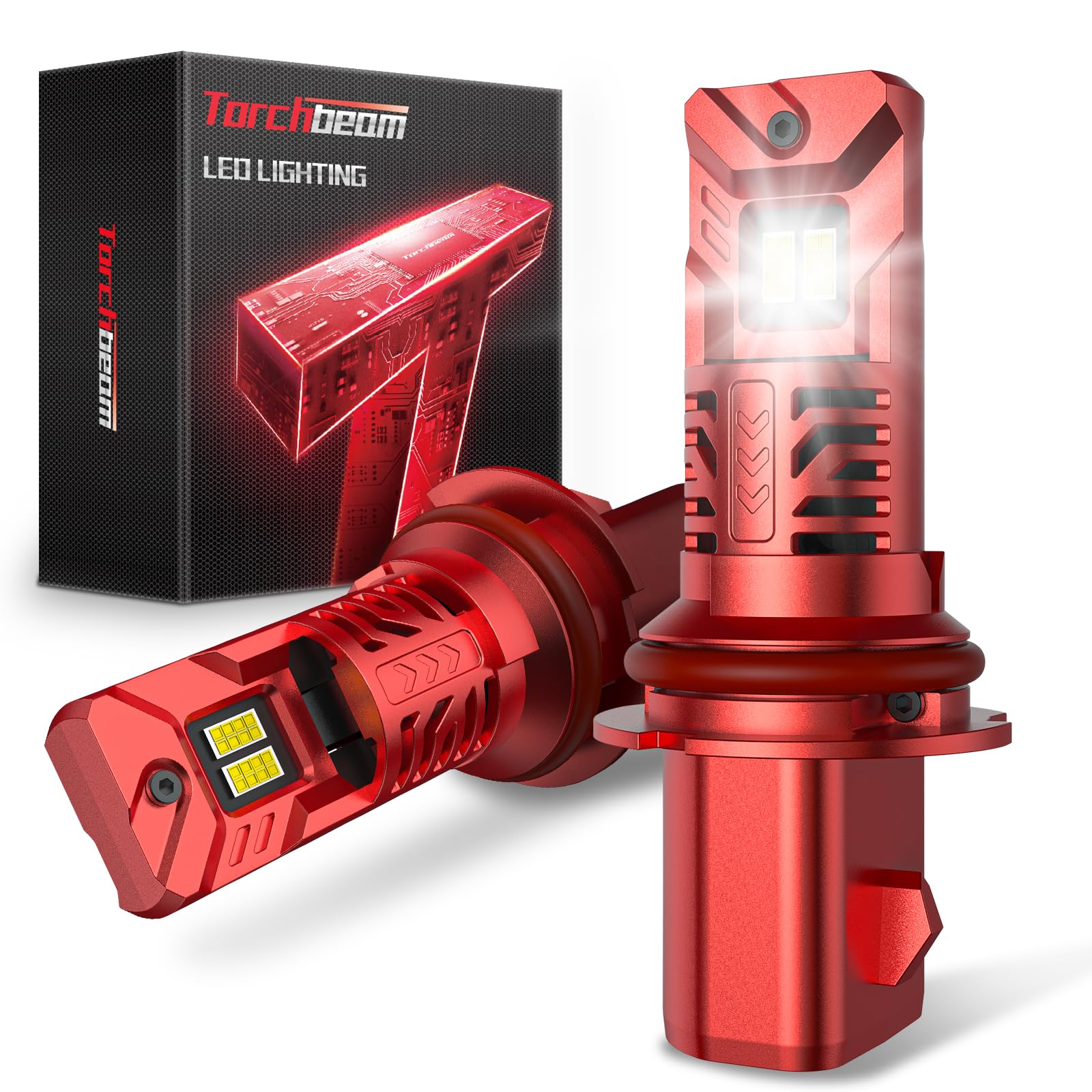Torchbeam 9007 Fog LED Bulbs Combo 90,000LM, 6500K Cool White, Canbus Ready, Plug‑and‑Play Quick Install, Pack of 2