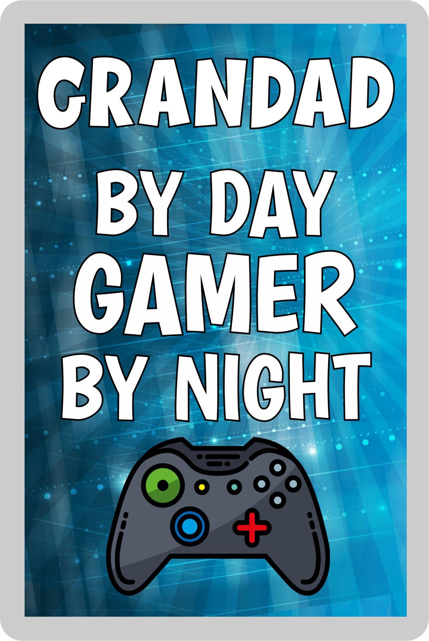 Decalarama Grandad Gaming Xbox Fridge Magnet Gift – Grandad By Day Gamer By Night - Cute Fun Cheeky Novelty Present