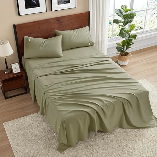 Miniatura 6 de Juego de sábanas de lujo para hotel, sábanas de microfibra de 120 GSM, juego de sábanas y fundas de almohada de 16 pulgadas de profundidad de 16