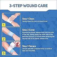 Vista 5 de Care Science Hydrogel Sterile Burn Dressing Bandage Pads for Burn Relief, 4 ct Instant Cooling Relief for Minor Burns & Wounds