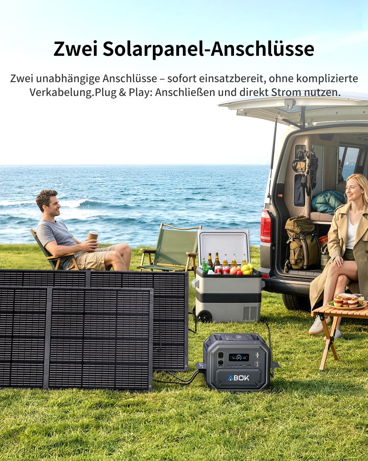 ABOK Ark2800 Zusatzakku 2160Wh LiFePO4 für Tragbare Powerstation,48V Akku | Solargenerator Zubehör: 2160 Wh Zusatzakku, LiFePO4, 48 V, erweitert Ark2800 per Parallelkabel, bis 10,8 kWh, für Notstrom