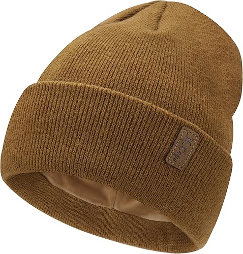Miniatura 1 de FZ FANTASTIC ZONE Gorro cálido de invierno para mujer y hombre gorro de punto holgado con forro polar para mujer y hombre