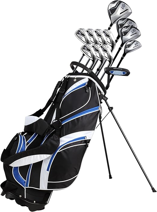 18 Piece Men's Complete Golf Club Package Set With