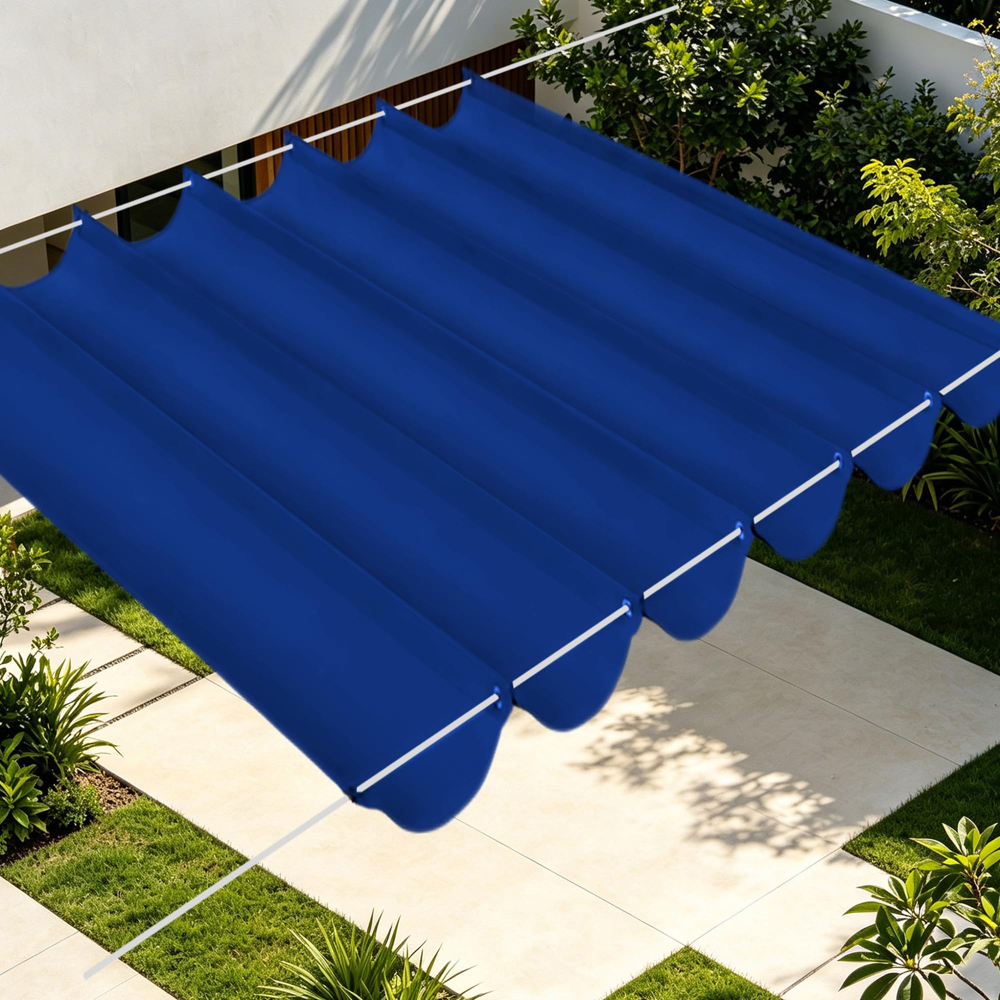 Voiles d'ombrage rétractable haut de gamme 850 x 520 cm imperméable