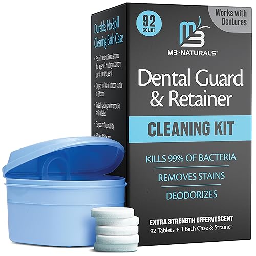 Miniatura 8 de Estuche de baño para dentaduras postizas y estuche de retenedores, taza de baño para retenedores Invisalign, kit de limpieza de dentaduras dentales