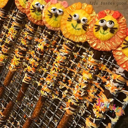 Miniatura 5 de SE Si&Moos White Sprinkles - Gránulos blancos comestibles de Jimmy suaves para decoración de pasteles de Halloween, decoraciones de galletas de