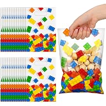 Pajean 50 Pcs Party Favor Gift Bags Bulk with Handles, Building Block