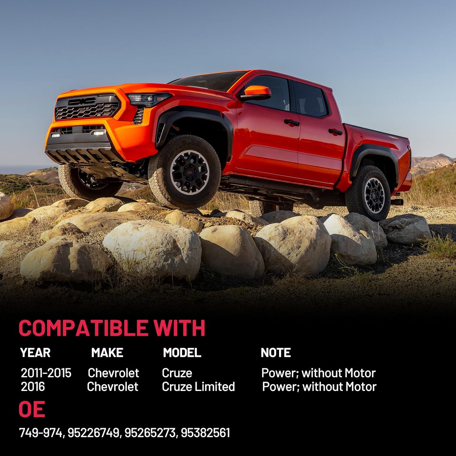 BDFHYK 749-974 Power Window Regulator Without Motor Front Left Compatible with Chevrolet Cruze 2011-2015, Compatible with Chevrolet Cruze Limited 2016