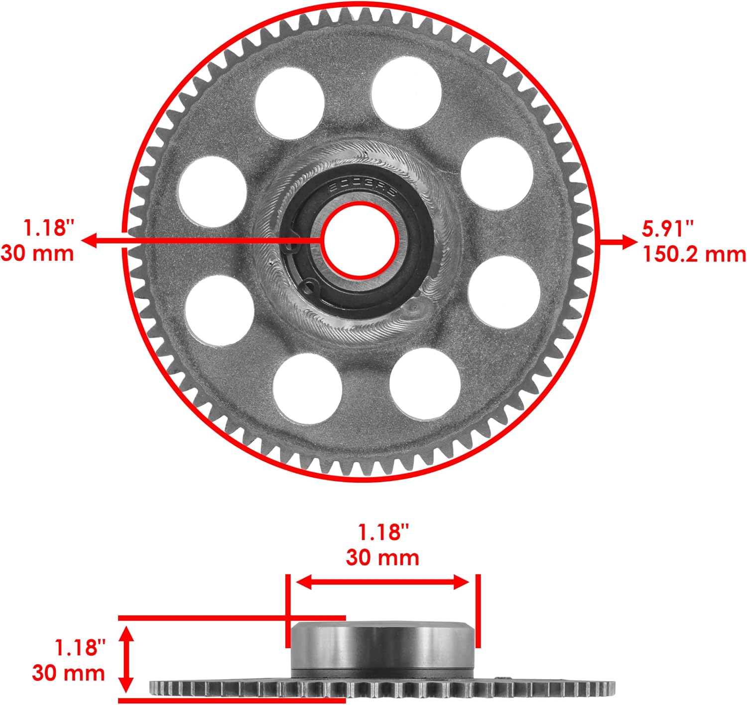 Caltric Kick Start Gear Compatible with Polaris 0453466
