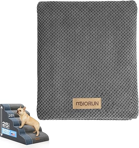 Miniatura 12 de Escaleras extra anchas para perros grandes de hasta 80 libras, escalones para mascotas de 25 pulgadas para cama alta con funda lavable, cama de