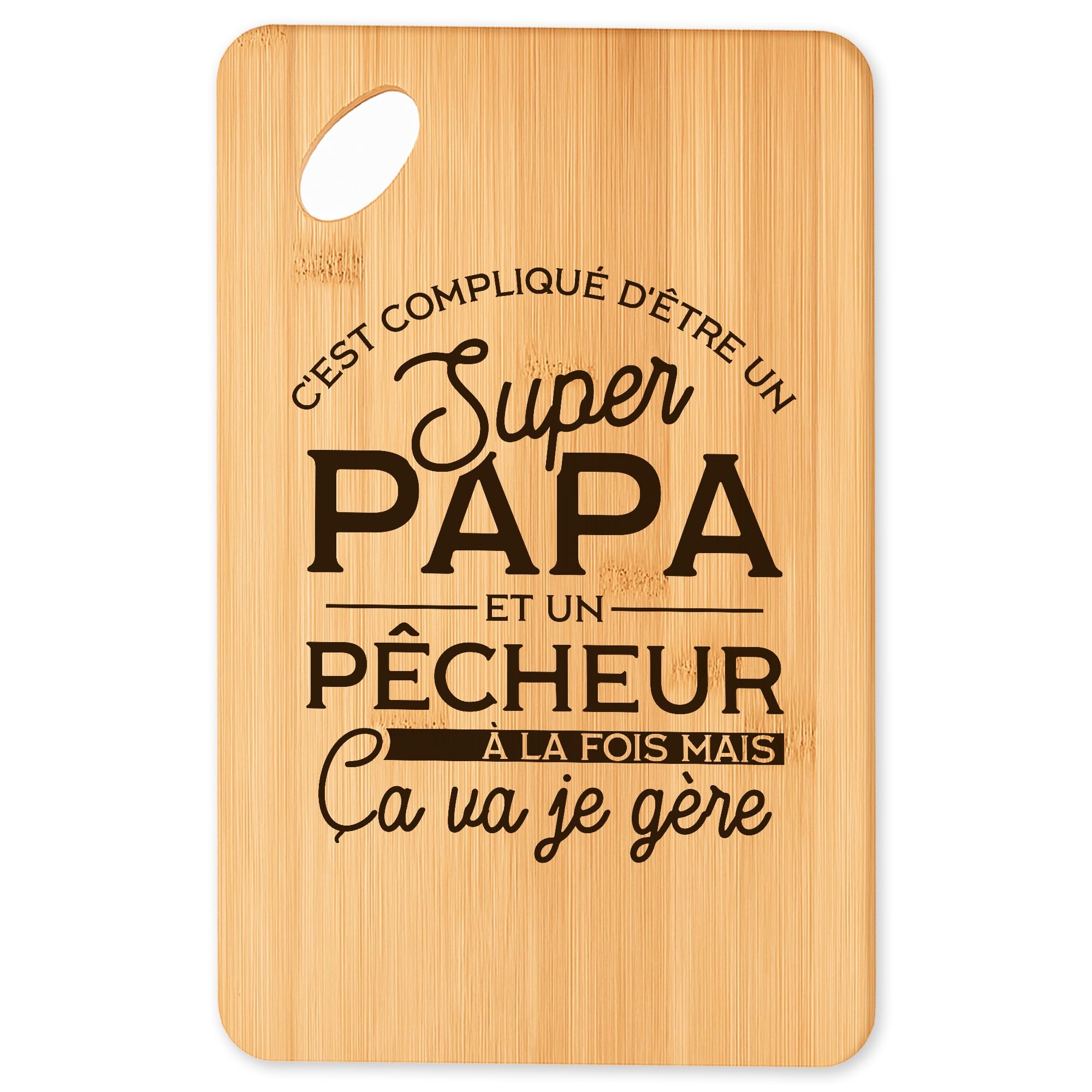Plateau apéro en bambou Pecheur 8, l'accessoire idéal pour vos soirées barbecue