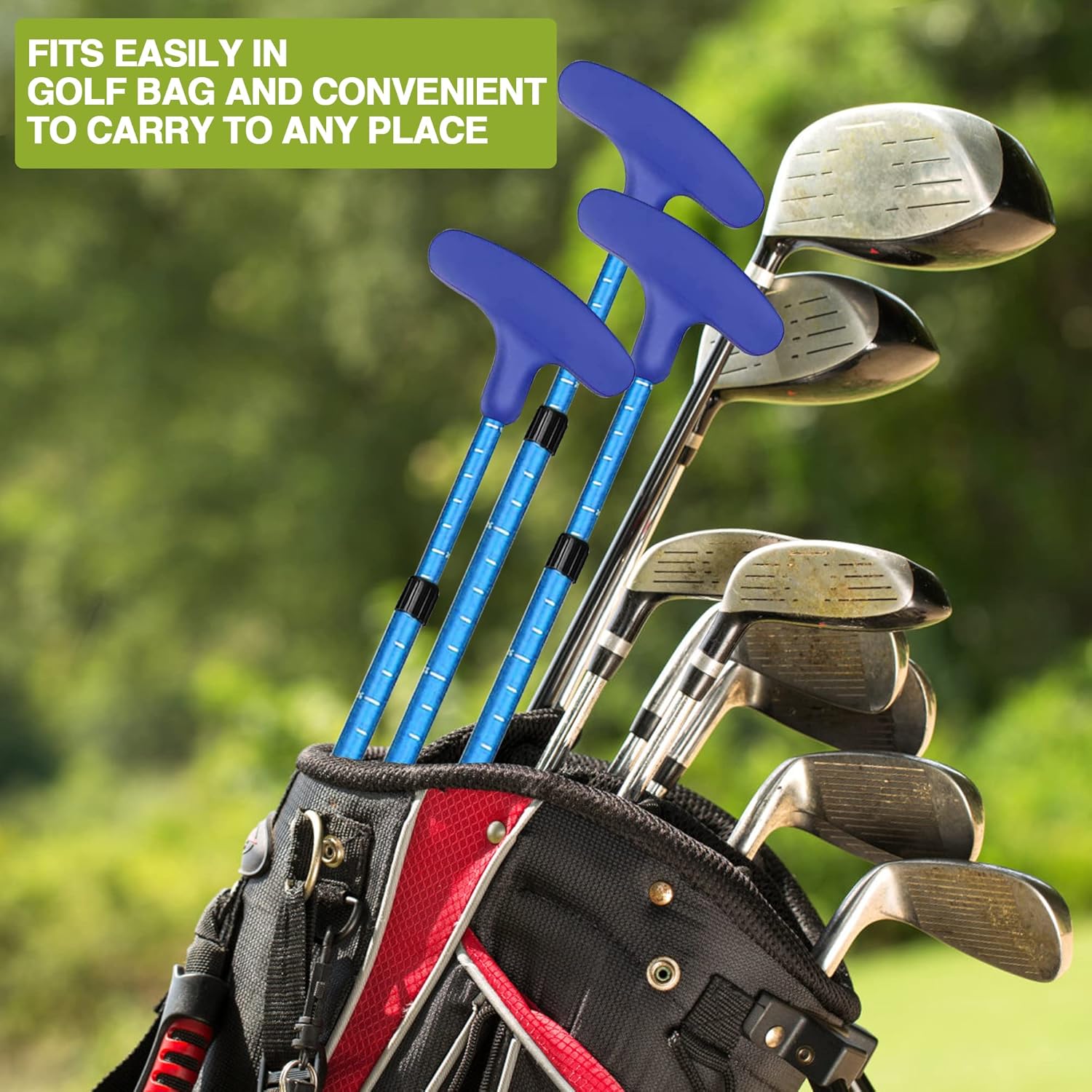 Golf Kids Putter - Toddler Golf Putters for Kids Mini Golf Clubs Set - Two-Way Adjustable Length putters with 5 Golf Practice Balls and Cap