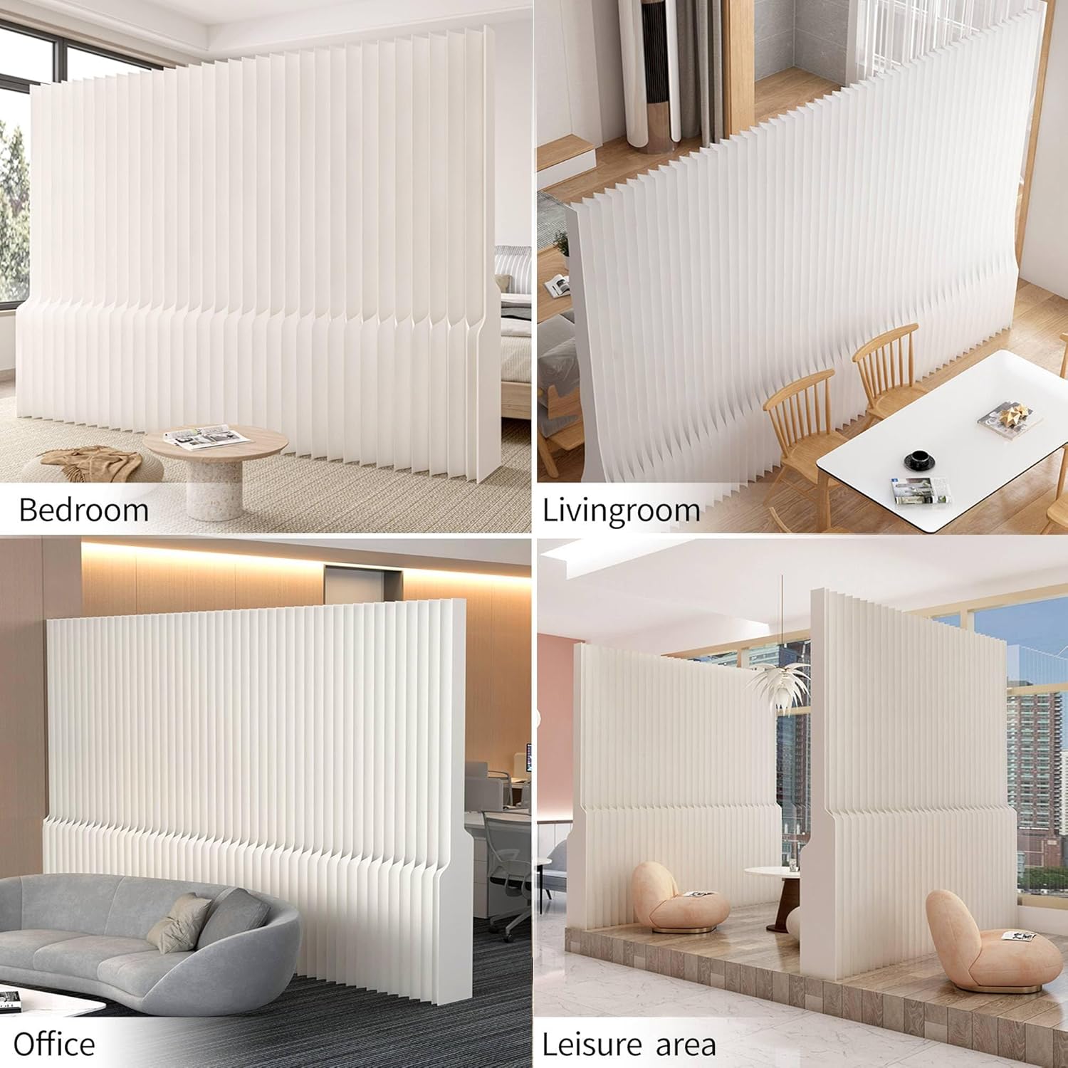 Paper Room Divider Retractable Room Dividers Folding Privacy Screens Paper Partition Wall Divisor de Habitaciones for Home/Office/Clothing Store/Enterprise Office,Trade Show