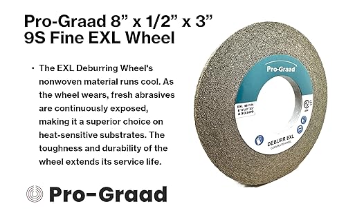 Miniatura 39 de EXL 09549 - Rueda de desbarbado, 6 x 1 pulgada x 1 pulgada fina, carburo de silicio, rueda de desbarbado, acabado y pulido de metal, convoluto, 09549