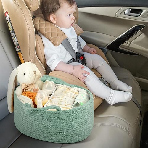 Vista 74 de Maliton Organizador de pañales para bebé, cuerda de algodón para cambiador, almacenamiento de guardería, artículos imprescindibles para bebé recién