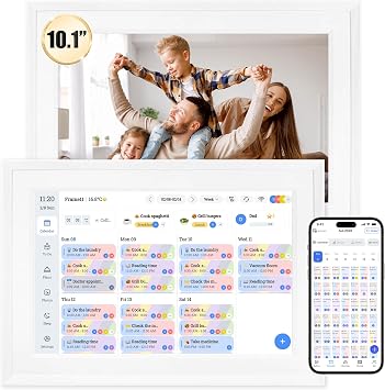 10.1-Inch Smart Digital Calendar, Interactive Touch Screen, HD Display, Wall-Mountable Family Organizer with Chore Chart, To-Do Lists & App Sync for Home & Office, Thoughtful Mothers Gift for Her