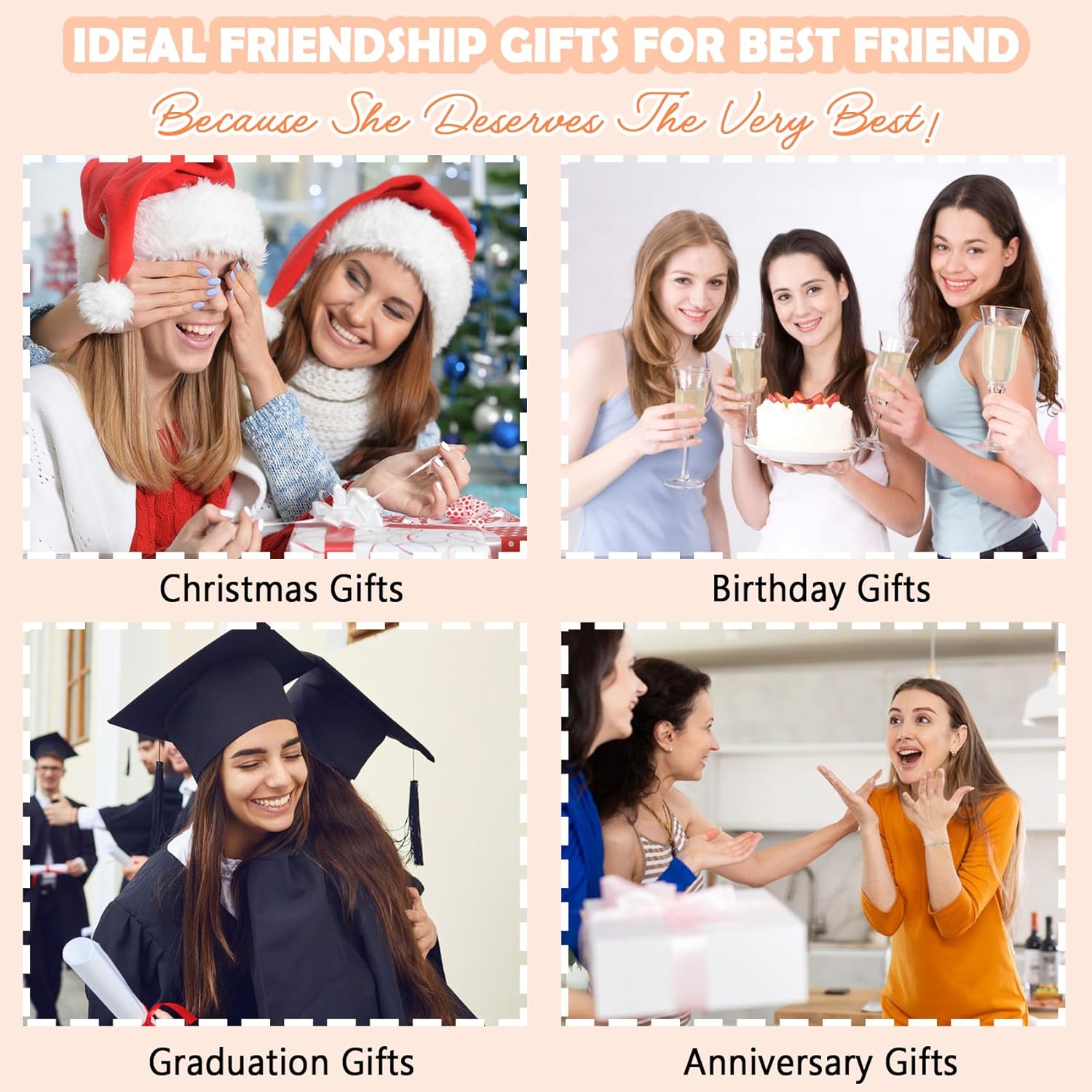 EPIRORA Friendship Gifts for Women Girls, Best Friend Wave Bracelet Gifts Ideas Silver BBF Wave Bracelet for Bestie Soul Sister Female, Christmas Birthday Anniversary Jewelry Present for Her - Image 7