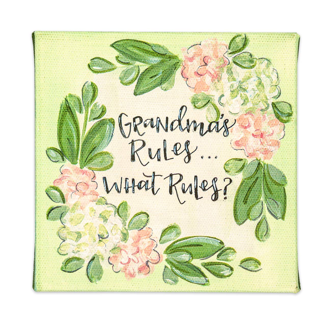 Brownlow GiftsCanvas Box Sign, Grandma's Rules, 4 x 4-Inches
